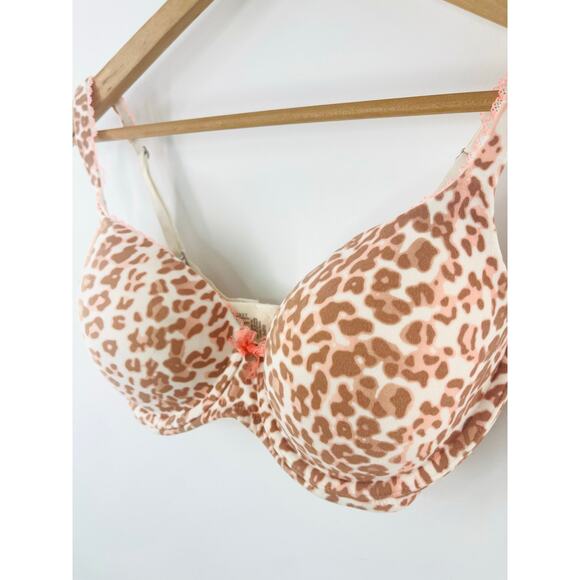 Body by VICTORIA Leopard Print Lined Demi Bra Victoria’s Secret Bra 34DD - Picture 5 of 6